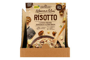 Суміш для приготування різотто з білими грибами пармезаном та білим вином Risotto Mamma Mia Pripravka д/п 170г