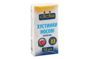 Хустинки нос. Didie 10 шт. 3 шарові з аром. троянди