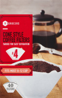 SE Grocers Cone Style Coffee Filters #4 - 40 CT