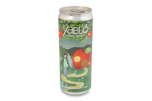 Сидр 0.33л 4.6% полусладкий газированный легкий купажный Forest walk Yablo ж/б