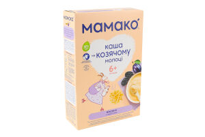 Каша молочна суха для дітей від 6міс швидкорозчинна на козячому молоці вівсяна з чорносливом Мамако к/у 200г