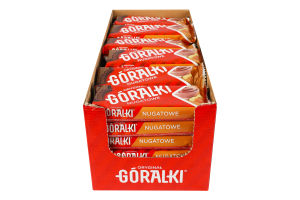 Вафли темные хрустящие в какао-покрытии с начинкой из нугового крема Goralki м/у 45г