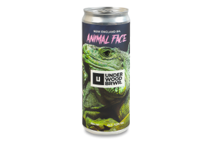 Пиво 0.33л 5.5% светл нефильтрованное неосветленное непастеризованное Animal face New England IPA Underwood Brewery ж/б