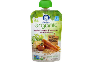 Gerber Organic Baby Food Garden Veggies & Brown Rice with White Bean