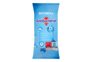 Серветки вологі з D-пантенолом Antibacterial Naturelle 15шт