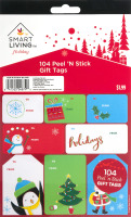 Smart Living Holiday Peel 'N Stick Gift Tags - 104 CT