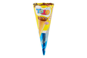 Ріжок вафельний з горіховим кремом та кольоровими драже Cornet Toto м/у 25г