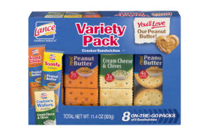 Lance Cracker Sandwiches Variety Pack - 8 CT