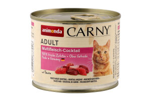 Корм д/котів Мультим"ясний коктейль 200г ж/б Карні