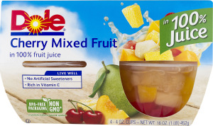Dole Cherry Mixed Fruit in 100% Fruit Juice - 4 CT