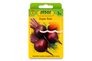 Насіння Буряк столовий Бона дражоване на стрічці 5м 2г Седос