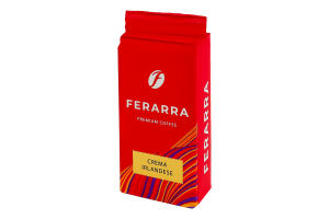 Кава натуральна смажена мелена з ароматом ірландського крему Crema irlandese Ferarra в/с в/у 250г