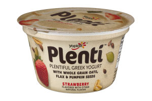 Yoplait Plenti Greek Yogurt With Whole Grain Oats, Flax & Pumpkin Seeds Strawberry
