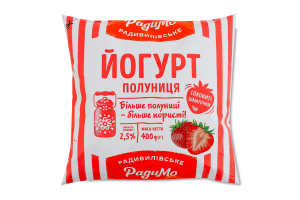Йогурт 2.5% Полуниця РадиМо м/у 400г