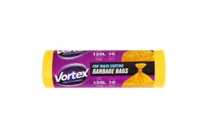 Пакети для сміття Vortex жовті 120л