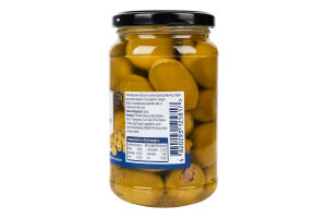 Оливки зеленые фаршированные анчоусами в подсолнечном масле пастеризованные Metro Chef с/б 320г