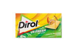 Резинка жевательная без сахара с подсластителями в пластинках Свежесть тропических фруктов X-Fresh Dirol к/у 13.5г