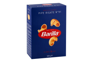 Изделия макаронные из твердых сортов пшеницы Пипе ригате №91 Barilla к/у 500г
