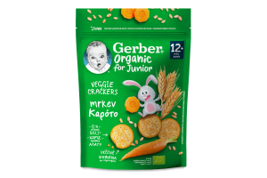 Крекеры пшеничные для детей от 12мес с морковью Organic Gerber д/п 100г