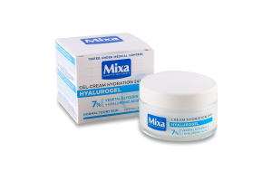 Крем-гель зволожувальний для нормальної та сухої чутливої шкіри обличчя Hyalurogel Mixa 50мл