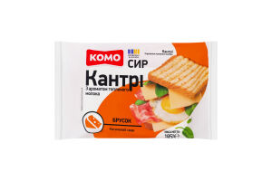 Сыр 50% полутвердый брусок Кантри с ароматом топленого молока Комо м/у 185г