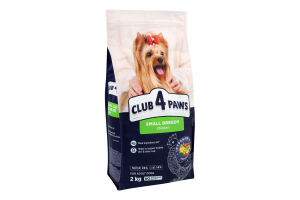 Корм сухий повнораціонний для дорослих собак малих порід Club 4 Paws м/у 2кг