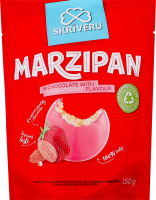 Марципан в білому шоколаді з ароматом полуниці 150г д/п Skriveru