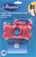 Companion Dog Waste Bag Dispenser with Refill Bags - 30 Bag CT