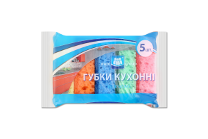 Губка кухонна Еврогруп 5 шт. великопориста