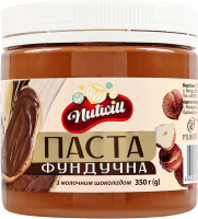 Паста фундучна з молочним шоколадом Nutwill п/б 350г
