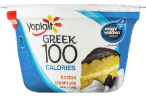 Yoplait Greek 100 Calories Fat Free Yogurt Boston Cream Pie
