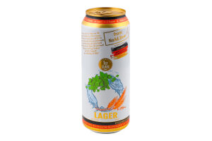 Пиво 0.5л 4.1% пастеризованное Лагер 1-й класс NoAd.Beer ж/б