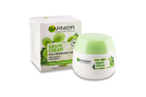 Крем для нормальной и комбинированной кожи лица увлажняющий с экстрактом винограда Skin Naturals Garnier 50мл