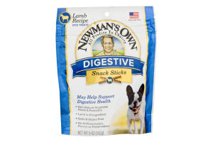 Newman's Own Digestive Snack Sticks Dog Treats Lamb Recipe
