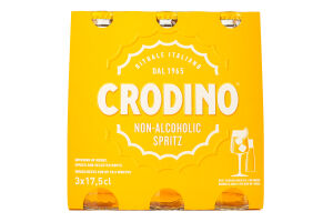 Напиток безалкогольный газированный на ароматизаторах аперитивный Spritz Crodino к/у 3х0.175л