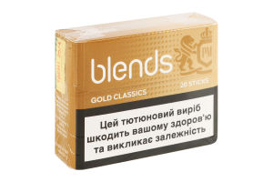 Виріб тютюновмісний для електричного нагрівання з фільтром Blends Classics Gold 20шт