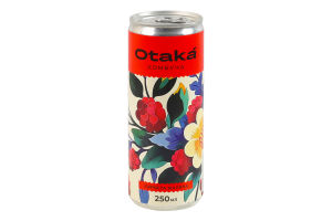 Напиток безалкогольный слабогазированный Искристая малина Комбуча Otaka ж/б 250мл