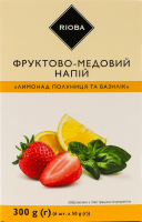 Напиток фруктово-медовый Лимонад клубника и базилик RIOBA к/у 6х50г