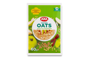 Каша овсяная мгновенного приготовления с яблоком и корицей Axa м/у 60г