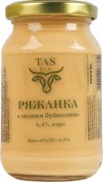 Ряженка 4.4% из молока буйволиц TASbio с/б 250г