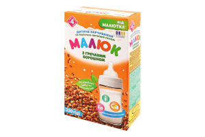 Харчування дитяче для дітей від 4міс на молочно-зерновій основі з гречаним борошном Малюк к/у 350г