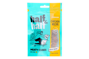 Ласощі для дорослих собак з куркою Meaty cubes Premium Half&Half д/п 100г