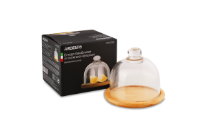 Блюдо бамбукове з скляною кришкою 12см Ardesтo