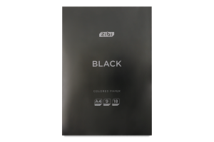 Папір кольоровий Kids Line Black А4 9кольорів 18аркушів ZiBi