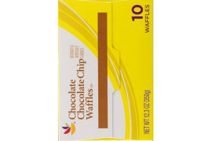 Ahold Chocolate Chocolate Chip Waffles - 10 CT
