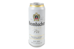 Пиво 0.5л 4.8% світле фільтроване пастеризоване Pils Krombacher з/б