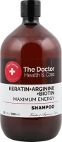 Шампунь Максимальна сила Кератин аргінін та біотин 946мл Зе Доктор Хелз енд Кеа