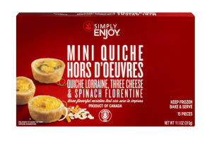 Ahold Simply Enjoy Mini Quiche Hors D'oeuvres - 15 CT