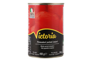Томати цілі чищені Victoria 400г