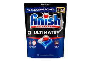 Средство для мытья посуды в посудомоечных машинах Лимон Ultimate Powerball Finish 73шт